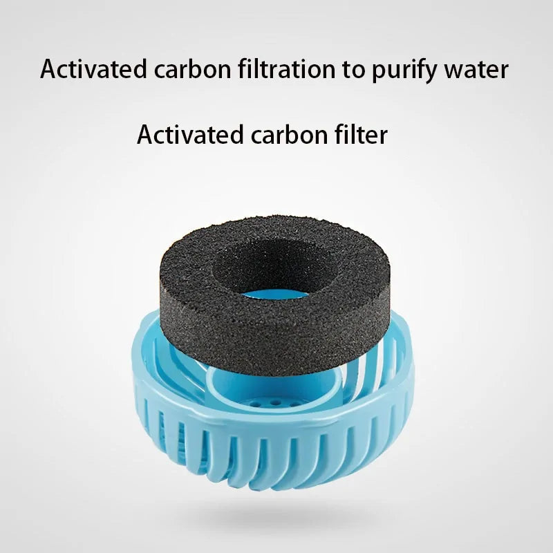 Portable Pet Water Bottle Feeder for Dogs: Travel Drinking Bowl + carbon filter