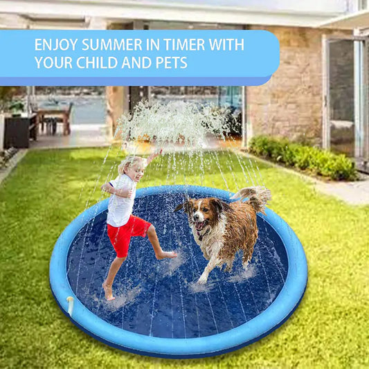 Summer Splash Sprinkler Pad for Dogs: Inflatable Cooling Mat